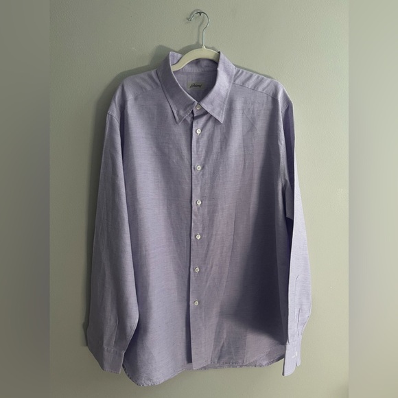 Brioni Purple Button Down Shirt - Picture 2 of 7
